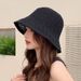 Hot Sale New Fashion Women Girls Double-sided Fisherman Hats Panama Breathable Foldable Cap Outdoor Sunscreen Bucket Hat_maomaolike.com