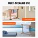 VEVOR Pool Towel Rack, 5 Bar, Brown, Freestanding Outdoor PVC T-Shape Poolside Storage Organizer, Include 8 Towel Clips, Mesh Bag, Hook, Also Stores Floats And Paddles, For Beach, Swimming Pool, Home_maomaolike.com