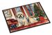 Lhasa Apso Cozy Christmas Doormat Front Door Mat Indoor Outdoor Rugs For Entryway, Non Slip Washable Low Pile, 24H X 36W_maomaolike.com