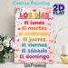 Spanish Days Of The Week Painting Poster, Vibrant Colorful Playful Typography Poster, Educational Design To Master Spanish Weekly Days, Ideal For_maomaolike.com