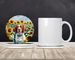 Brittany Spaniel In Sunflowers Large Sandstone Coasters Pack Of 4 Absorbent Round Coasters Decor Gifts For Men Or Women, 4 In, Multicolor_maomaolike.com