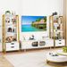 4-Tier Ladder Shelf With 2 Drawers 52.5 Inch Tall Freestanding Bookcase_maomaolike.com