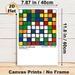Colorful Cube Grid Painting Poster, Vibrant Geometric Color-blocked Poster, Museum-inspired Artistic Decor Ideal For Home, Office And Art Display_maomaolike.com