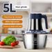 Electric Meat Grinders 5L Crusher Stainless Steel Multifunctional Vegetable Slicer Processor Chopper For Homemade Food_maomaolike.com