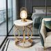 Round End Table, Modern Bedside Table With Marble Topw_maomaolike.com