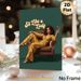 "Sit Like A Lady" Retro Themed Painting Poster, Vintage-style Poster Featuring Stylish Woman In Floral Jumpsuit Lounging On Armchair With Wine Glass_maomaolike.com