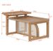 Modern 2 Piece Nesting Rattan Wood+ MDF Coffee Table Set In Natural_maomaolike.com