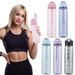 800ml Sports Water With Straw & Handle Portable Cup Large Capacity Motivational Drinking Bottle For Boys Girls_maomaolike.com