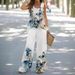 Women's Clothing round neck casual printed vest wide leg pants suit_maomaolike.com