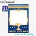 Employee Of The Month Painting Poster, Shiny Golden Trophy & Crown With Star Accents Blue-toned Poster, Ideal For Honoring Outstanding Employees_maomaolike.com