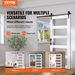 VEVOR Barn Door And Hardware Kit, 36" X 84" Wood And Glass Sliding Barn Door, Smoothly And Quietly, Barn Door Kit With 8-in-1 Floor Guide And Door Handle, Spruce Wood Slab And Frosted Glass_maomaolike.com