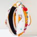 Pdmcms Fashionable Printed Fabric Headband with Diamonds Pearl Accessories Headband Youthful and Beautiful Hair Accessories_maomaolike.com