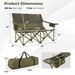 Oversized Camping Chair Folding Loveseat Camping Couch With Cup Holders & Thick Padding_maomaolike.com