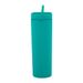fashion 16oz plastic straw cup outdoor sports water bottle portable coffee cup for men and women straight cup_maomaolike.com