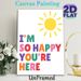 Uplifting Quote With Sun Painting Poster, Vibrant Colorful Typographic & Cute Sun Graphic Poster, Warm Welcoming Message Ideal For Home, Entryway_maomaolike.com