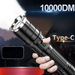 High Brightness Flashlight Laser Ultra Bright Outdoor Range Rechargeable LED Searchlight Long Battery Life Zoomable_maomaolike.com