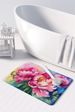 Peonies In Watercolor Memory Foam Kitchen Mat Machine Washable Anti-Fatigue Mat Cushion Comfort Bath Mat Or Kitchen Rug_maomaolike.com