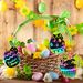 80 Sheets Easter Scratch Card Paper, With Colored Rope And Bamboo Pen, Colorful Scratch-off Painting, Rabbit And Carrot, Gift Packaging Tag, Suitable For Easter Party_maomaolike.com