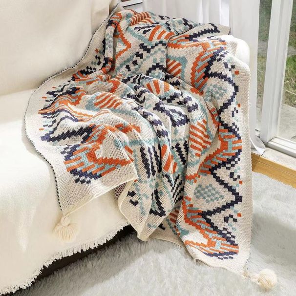 Navajo Sun Blanket Thickened Knitted Bohemian Office Nap Air Conditioning Blanket Sofa Blanket Baby Blanket_maomaolike.com