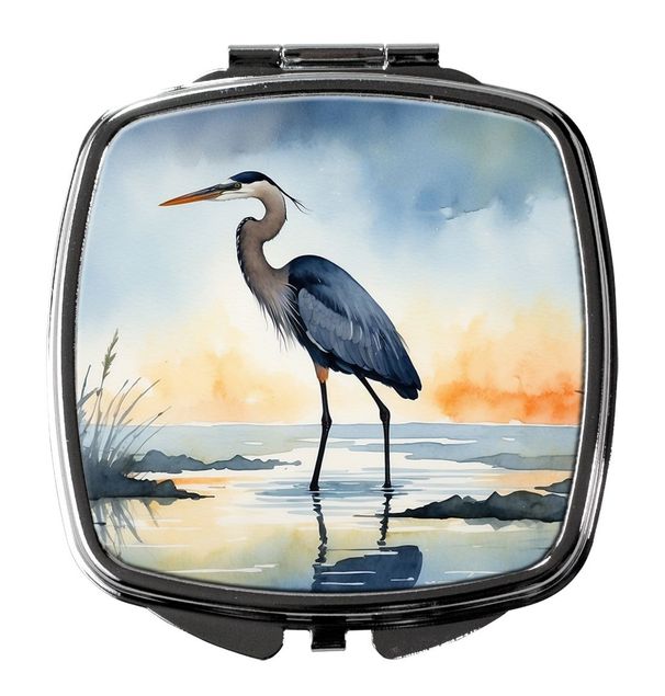 Blue Heron Barely Lit Sky Compact Mirror Decorative Travel Makeup Mirror For Women Girls Gifts Pocket Makeup Mirror Folding Handheld_maomaolike.com