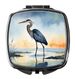 Blue Heron Barely Lit Sky Compact Mirror Decorative Travel Makeup Mirror For Women Girls Gifts Pocket Makeup Mirror Folding Handheld_maomaolike.com