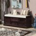Storage Bench With 2 Drawers And 2 Cabinets,Shoe Bench With Removable Cushion For Living Room,Entryway_maomaolike.com
