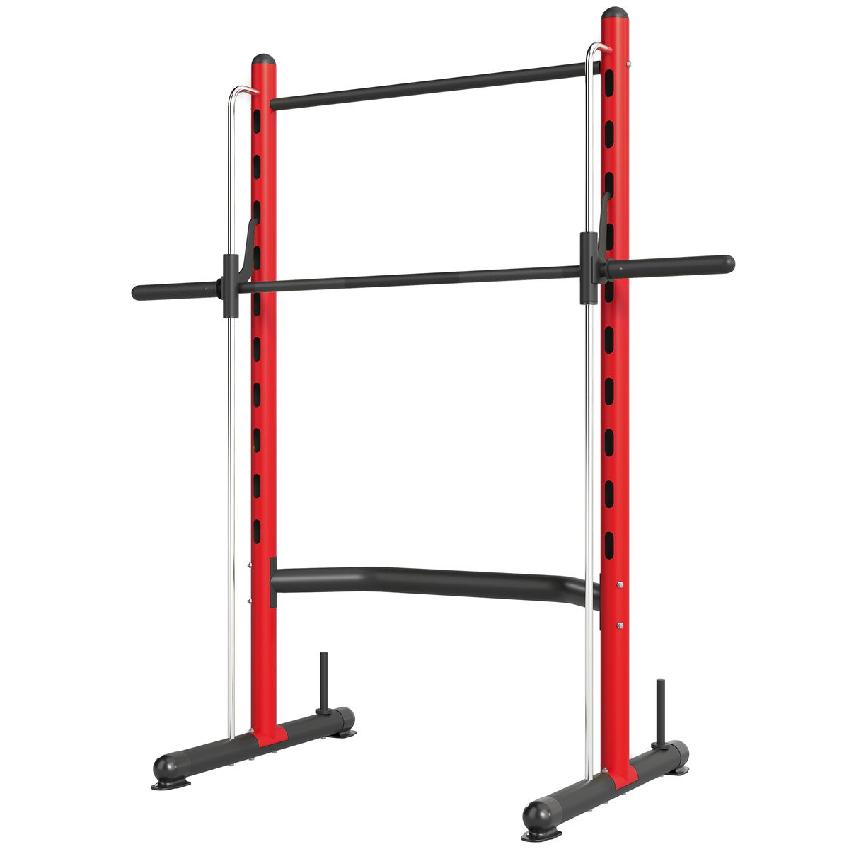 Squat Rack With Pull Up Bar And Barbell Bar Adjustable Bench Press Multi-Function Weight Lifting Half Rack, Red_maomaolike.com