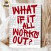 Inspirational "What If It All Works Out?" Painting Poster, Bold Red Typographic Vintage Newspaper Style Poster, Motivational Wall Decor Ideal For Home_maomaolike.com