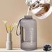 Big Water Bottle 2.2 Litre With Handle Time Marker, Straw Leak Proof Half Gallon Large Capacity Huge Jug For Workout Gym_maomaolike.com