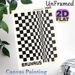 Bauhaus Geometric Checkerboard Painting Poster, Monochrome Minimalist Abstract Grid Poster, Sleek Retro-inspired Decor Ideal For Living Room, Office_maomaolike.com