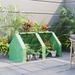 Outsunny 6' X 3' X 3' Portable Mini Greenhouse Outdoor Garden With Large Zipper Doors And Water/UV PE Cover, Green_maomaolike.com