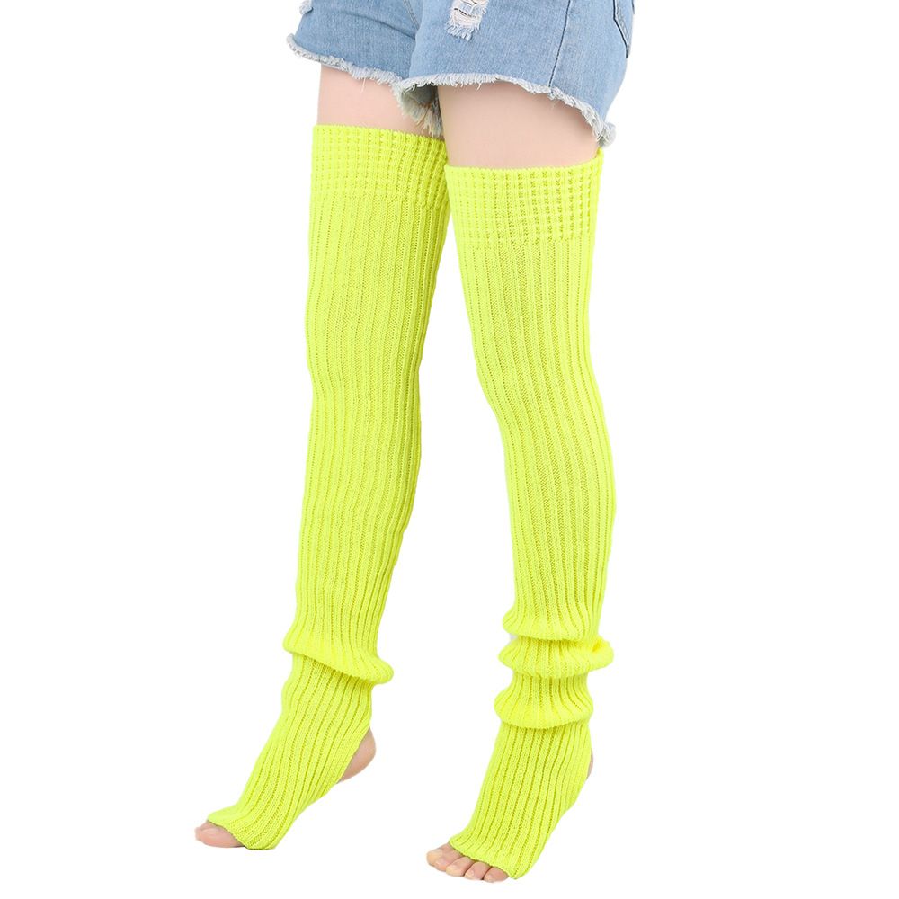 Unisex Lengthened 80CM woolen leg warmers Women's pile socks knitted woolen leg warmers ballet yoga foot warmers_maomaolike.com