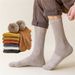 Thick socks men's winter high socks autumn and winter fleece-lined thick warm socks women's Terry socks winter sports stockings_maomaolike.com