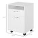 Mobile Storage Cabinet Organizer With Drawer And Cabinet, Printer Stand With Castors, White_maomaolike.com