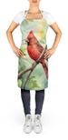 West Virginia Northern CardInal Apron Cooking Kitchen Server Baking Crafts Gardening For Adult Women Men, Unisex, Large, Multicolor_maomaolike.com