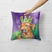 Rhodesian Ridgeback King Of Mardi Gras Throw Pillow Machine Washable, Indoor Outdoor Decorative Pillow For Couch, Bed Or Patio, 18Hx18W_maomaolike.com