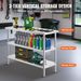 VEVOR Stainless Steel Food Prep Table, 18 X 48 X 34 Inch Commercial Kitchen Worktable, With 2 Adjustable Undershelf, Heavy Duty Prep Table Metal Work Table For BBQ, Kitchen, Home, And Garage_maomaolike.com
