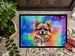 Pomeranian Hippie Dawg Doormat Front Door Mat Indoor Outdoor Rugs For Entryway, Non Slip Washable Low Pile, 24H X 36W_maomaolike.com