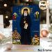 Orthodox Saint Themed Painting Poster, Gilded Halo Traditional Religious Icon Poster, Sacred Artwork Featuring Saint Figures & Religious Buildings_maomaolike.com