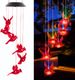 1PC Outdoor Solar Flaming Bird Wind Chime Lights, Outdoor Decorative Colorful Solar Wind Chimes, Co_maomaolike.com
