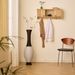 39-Inch Tall Standing Designer Floor Vase - Durable Artificial Rattan - Elegant Two-Tone Dark Brown Finish - Ideal Decor Accent For Living Room, Bedroom, Entryway - Stylish Home Decor Statement Piece_maomaolike.com