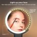 Holiday Gift Handheld LED Double-Sided Magnifying Beauty Salon Desktop Makeup Mirror_maomaolike.com