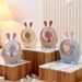 New Cute Dog Adorable Small USB Rechargeable Three-Speed Adjustable Desktop Bedside Household Handheld Electric Fan_maomaolike.com
