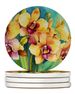 Orchids In Watercolor Large Sandstone Coasters Pack Of 4 Absorbent Round Coasters Decor Gifts For Men Or Women, 4 In, Multicolor_maomaolike.com