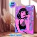 Anime Girl Selfie Painting Poster, Vibrant Neon Cyber-Style Bathroom Scene Poster, Eye-catching Trendy Decor For Bedroom, Living Room_maomaolike.com