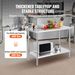 VEVOR 24 X 48 X 36 Inch Stainless Steel Work Table, Commercial Food Prep Worktable Heavy Duty Prep Worktable, Metal Work Table With Adjustable Height For Restaurant, Home And Hotel_maomaolike.com