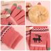 Sports Gloves Skiing Cycling Motorcycle Hiking Touch Screen Gloves Women's Fleece Velvet-thickened Deer Wool Warm Knit Gloves_maomaolike.com