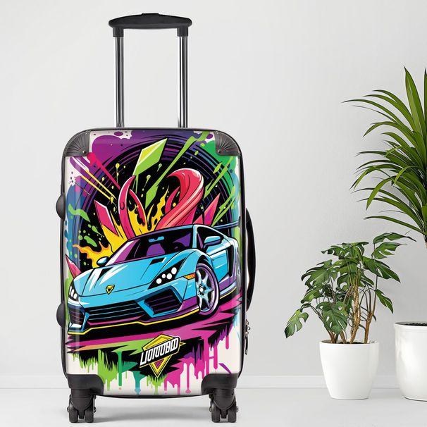 Car8 Luggage, 20/24/28 Inch Luggage, Carry-On, Custom Luggage, Luggage Set, Suitcase, Travel, Vacation, Cabin Suitcase, Custom Suitcase, Personalized Luggage_maomaolike.com