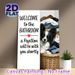 Papillon Bathroom Welcome Painting Poster, Warm Humorous Dog-themed Poster, Cheerful Papillon With Funny Welcome Text, Adds Cozy, Lighthearted Vibe_maomaolike.com