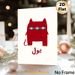 Three-eyed Red Monster Painting Poster, Playful Minimalist Cartoon-style Red Creature With Arabic Script Poster, Quirky Decorative Piece, Ideal For_maomaolike.com